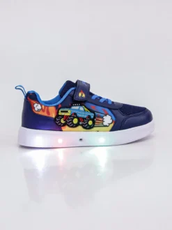 Giardino D'Oro Sneakers da ragazzo con luci e cinturino a strappo - blu