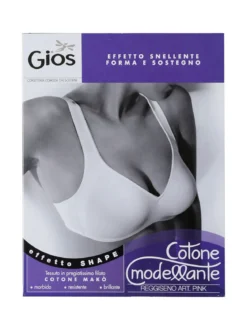 Gios PINK Reggiseno con coppe preformate in cotone makò COPPA B - bianco