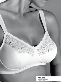 Gios 973 Reggiseno con coppe foderate in cotone COPPA B - bianco