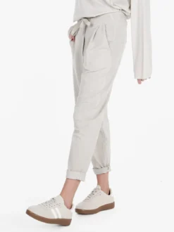 Gioya Pantaloni jogger da donna in cotone con coulisse