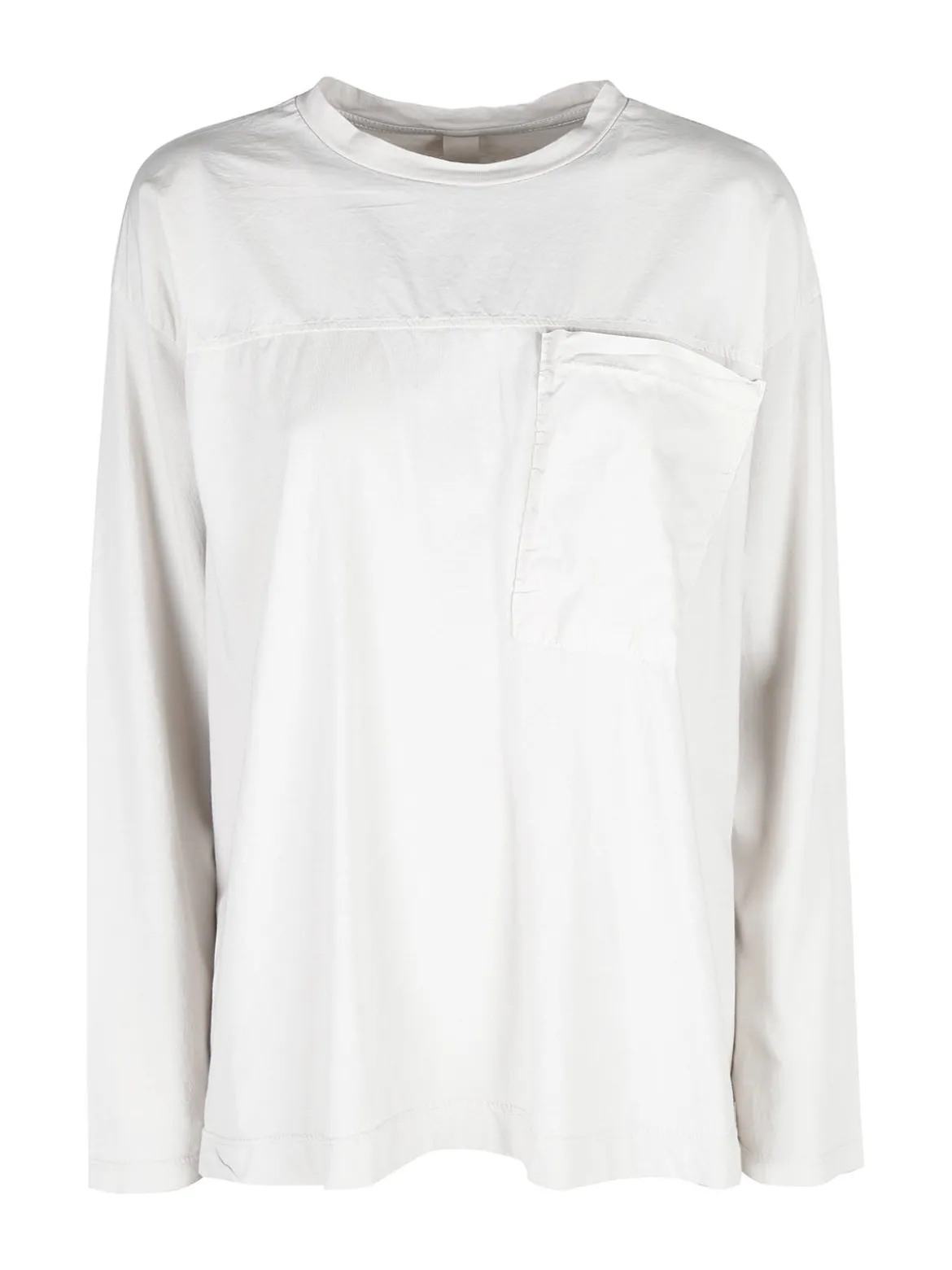 Gioya T-shirt donna oversize a maniche lunghe in cotone