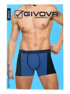 Givova Boxer da uomo bicolore in cotone bielastico - marrone
