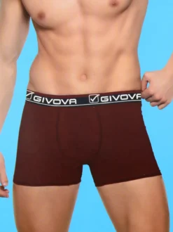Givova Boxer da uomo in cotone bielastico - bordeaux