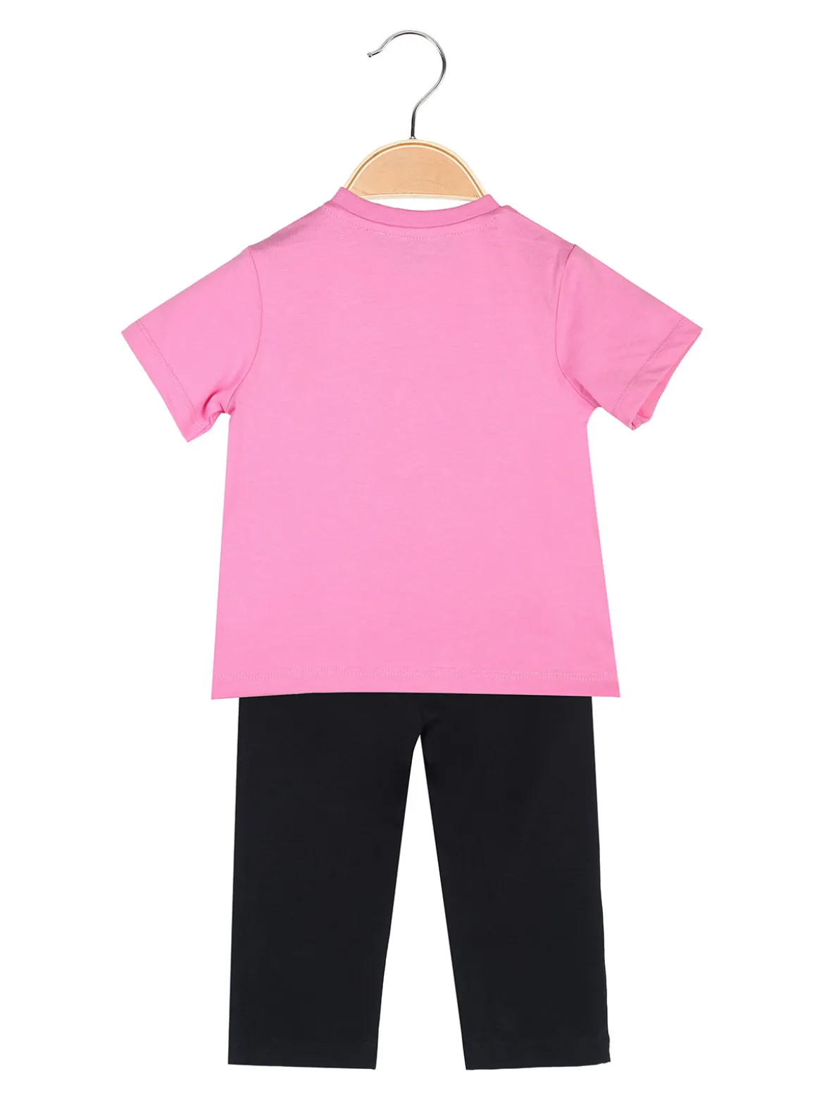 Givova Completo corto da neonata con t-shirt orsacchiotto e leggings - rosa