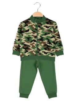 Givova Completo tuta 2 pezzi da neonato con zip - verde
