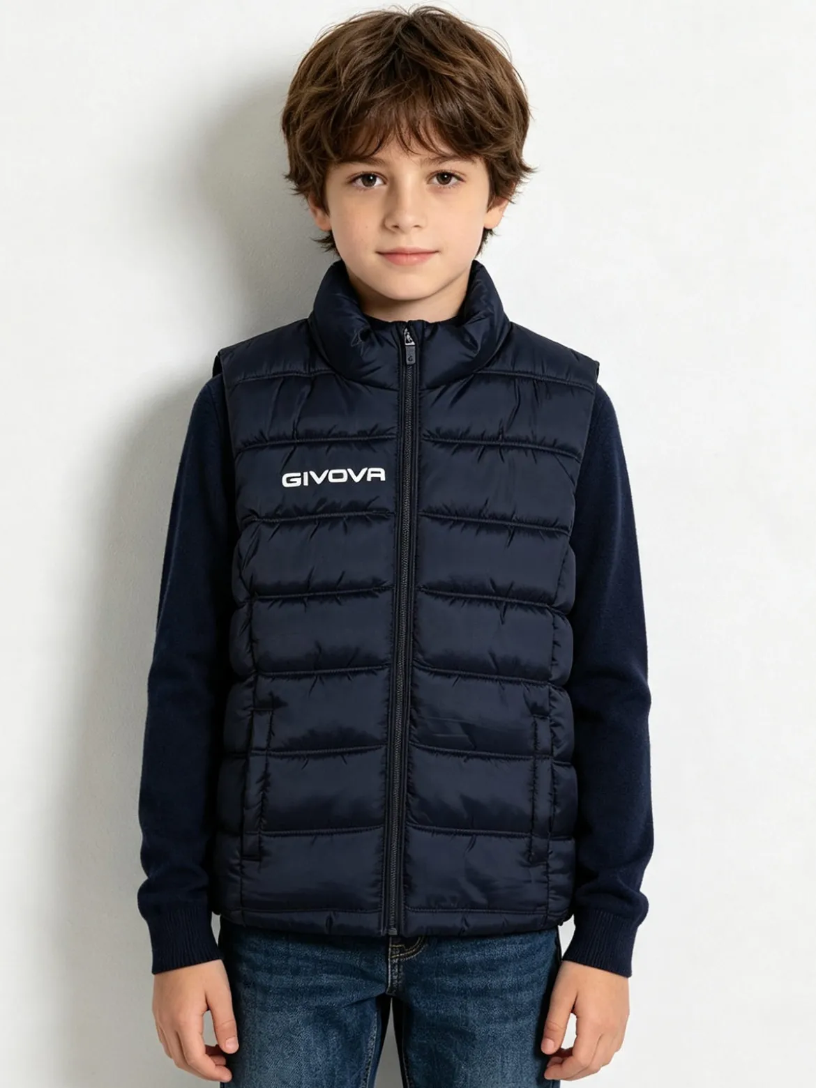 Givova Gilet imbottito da bambino con zip