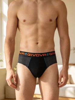 Givova Slip da uomo in cotone bielastico - nero
