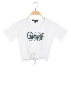 Givova T-shirt manica corta da bambina con nodo