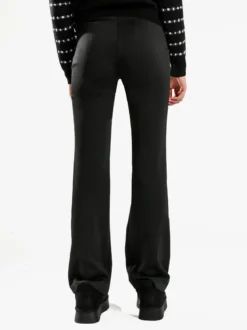 Gladys Leggings donna a gamba larga con finale in taglio vivo - nero