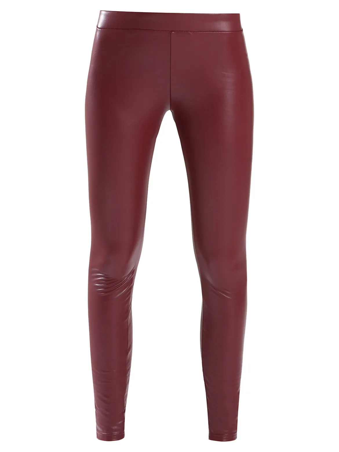 Gladys Leggings donna in ecopelle con interno in micropile - bordeaux