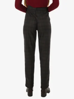 Gladys Leggings donna pied de poule con interno in pile - marrone