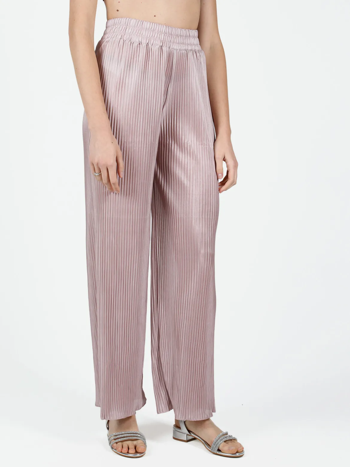 Gladys Pantaloni donna leggeri a palazzo plissettati