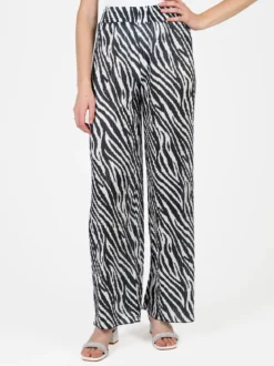 Gladys Pantaloni donna leggeri a palazzo zebrati