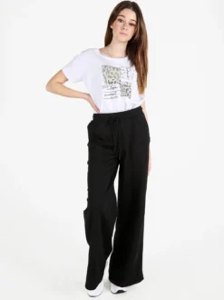 Gladys Pantaloni sportivi da donna a gamba larga con coulisse