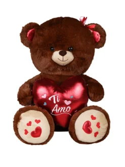 Glammy Peluche San Valentino con cuore e scritta TI AMO