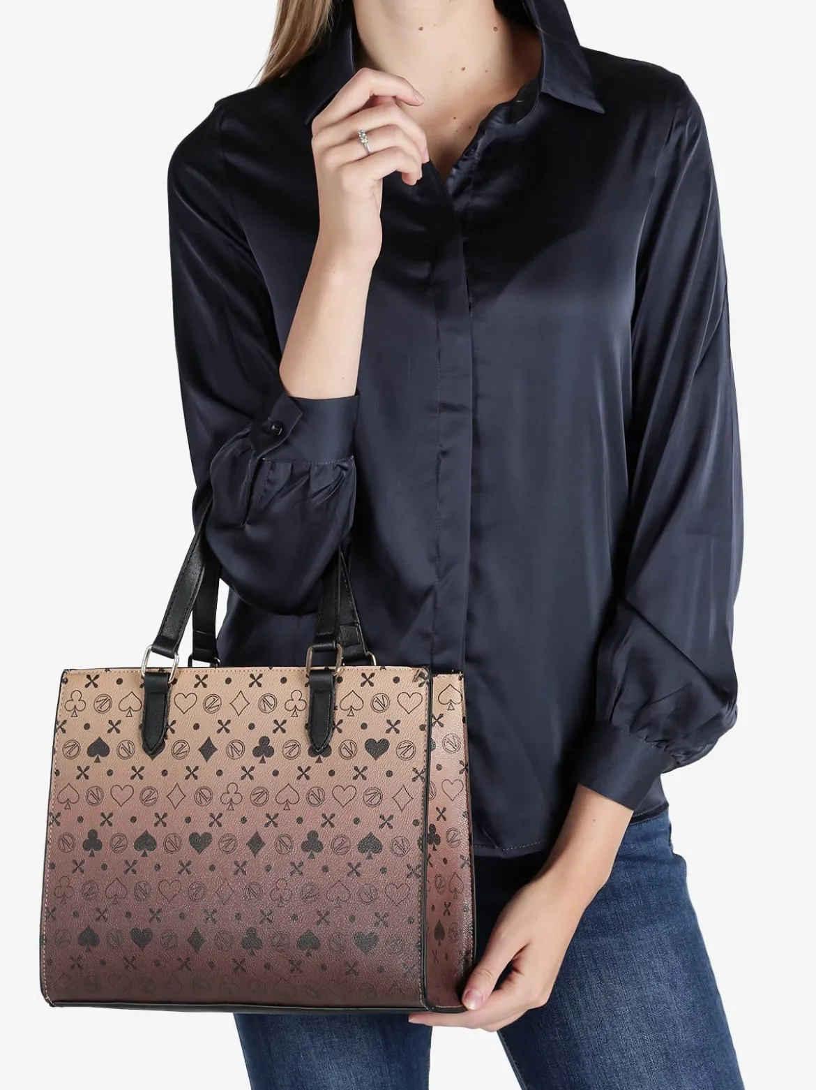 Guido Vietri Borsa donna rigida con stampe