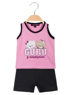Guru Completo corto da neonata in cotone