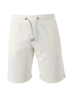 Guy Bermuda da uomo in felpa con coulisse - panna
