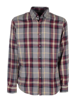 Guy Camicia a quadri da uomo in cotone