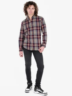 Guy Camicia a quadri da uomo in cotone