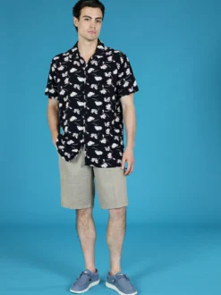 Guy Camicia da uomo a maniche corte con stampe