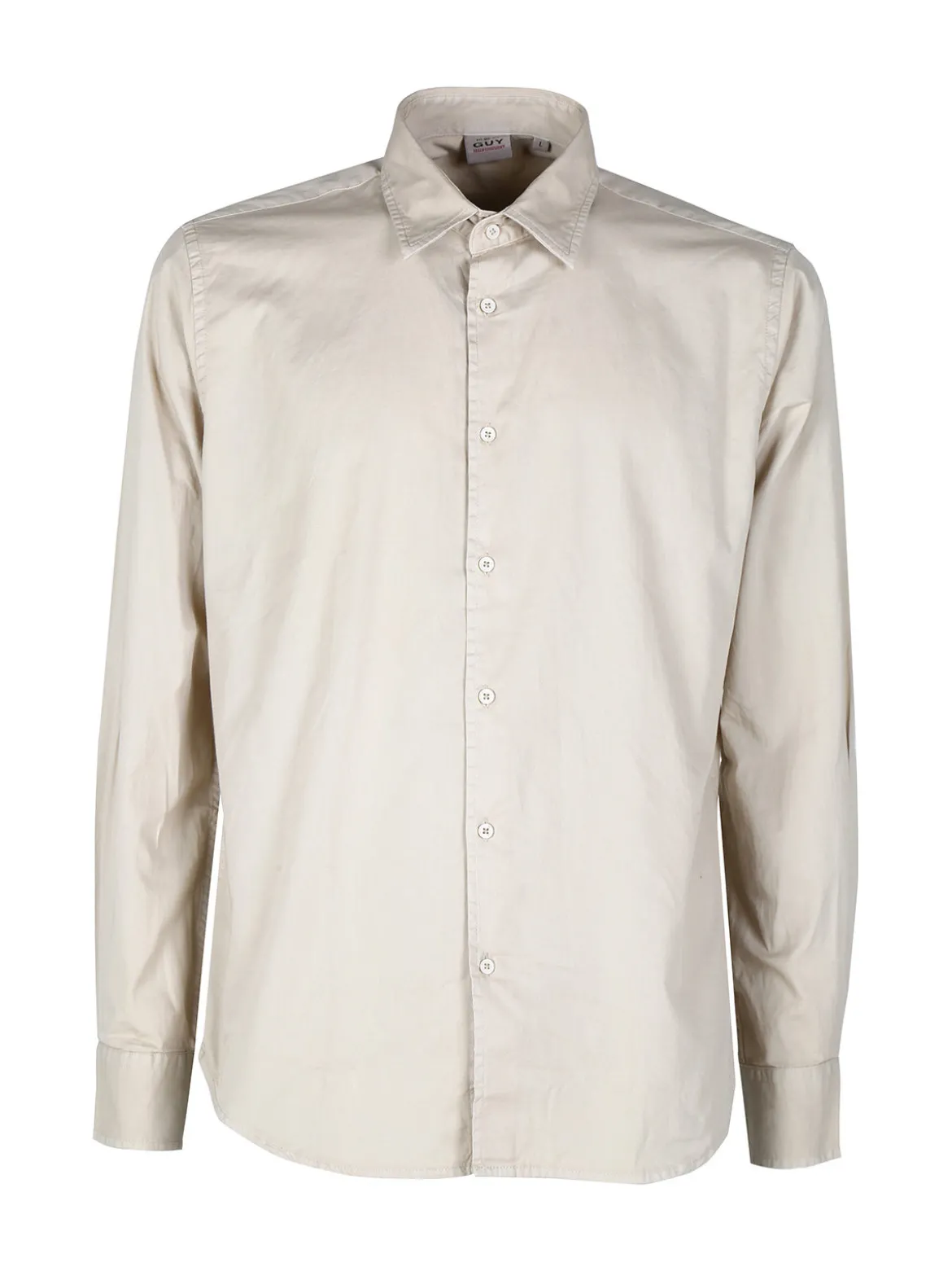 Guy Camicia da uomo in cotone a maniche lunghe