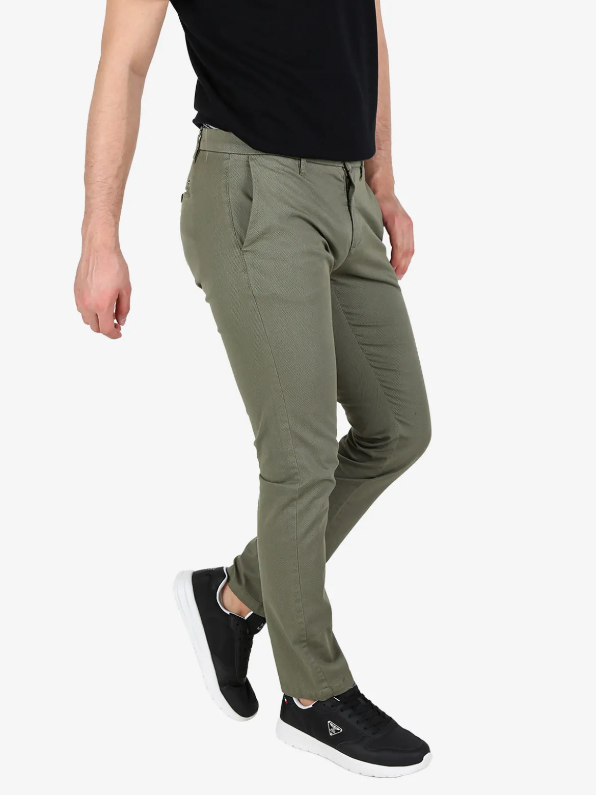 Guy Pantaloni casual da uomo texturizzati in cotone