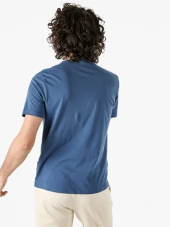 Guy T-shirt da uomo in cotone con stampa - blu