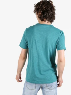 Guy T-shirt da uomo in cotone con taschino floreale