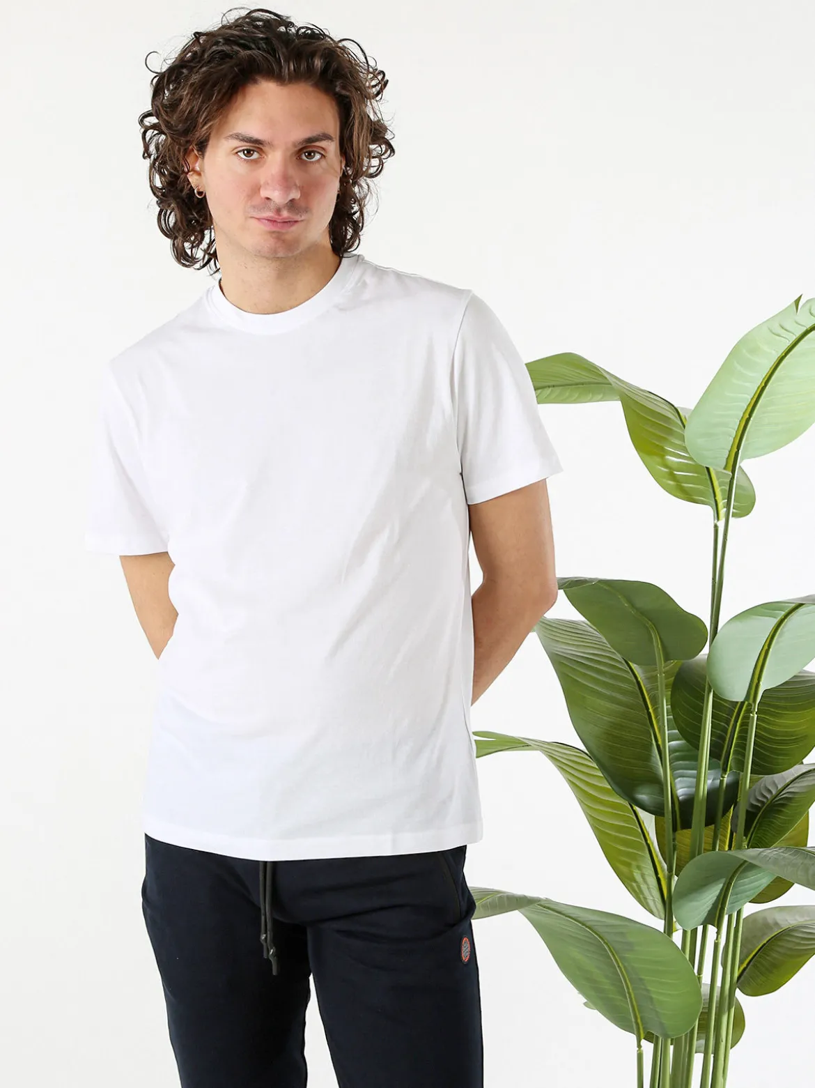 Guy T-shirt girocollo da uomo in cotone - bianco