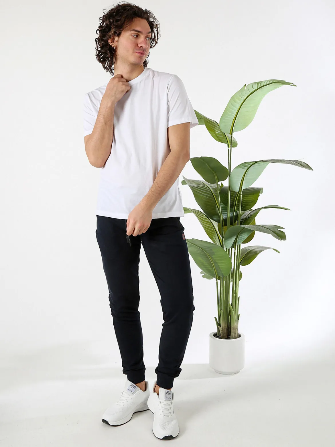 Guy T-shirt girocollo da uomo in cotone - bianco