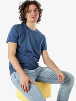 Guy T-shirt girocollo da uomo in cotone - jeans
