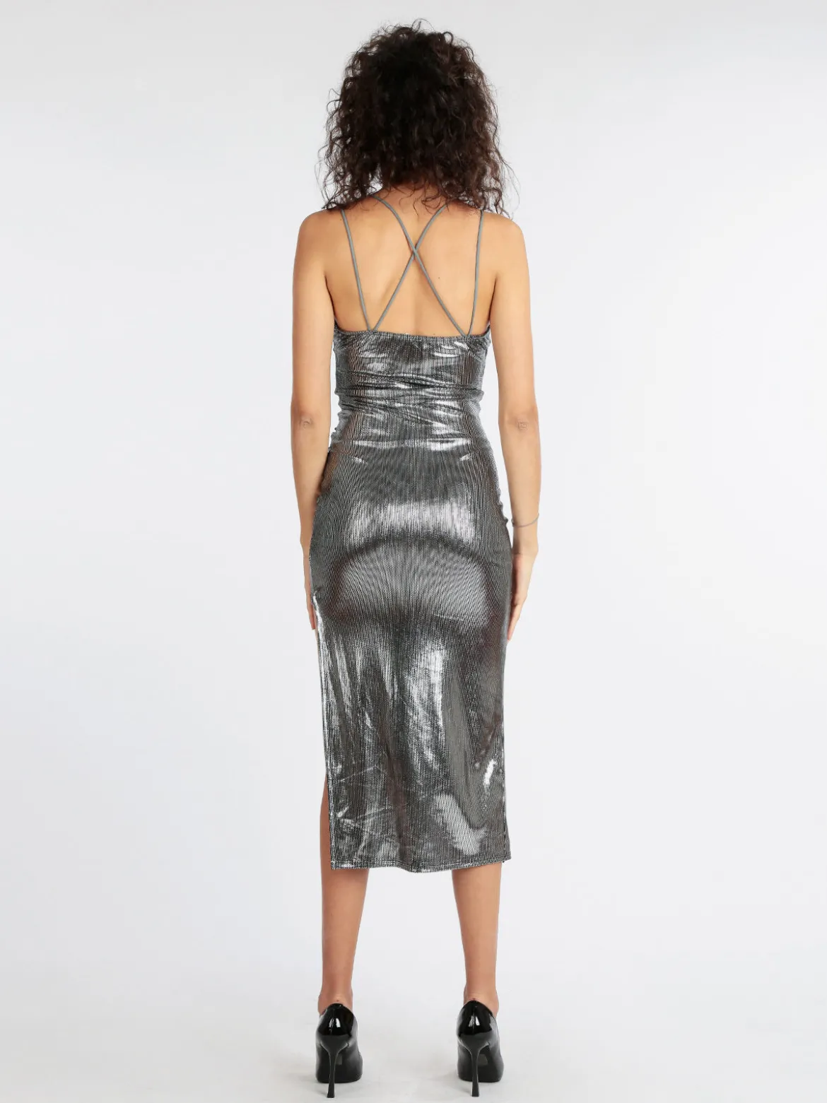 Hdl Milano Abito lungo con lurex donna