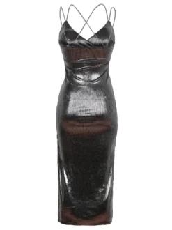 Hdl Milano Abito lungo con lurex donna