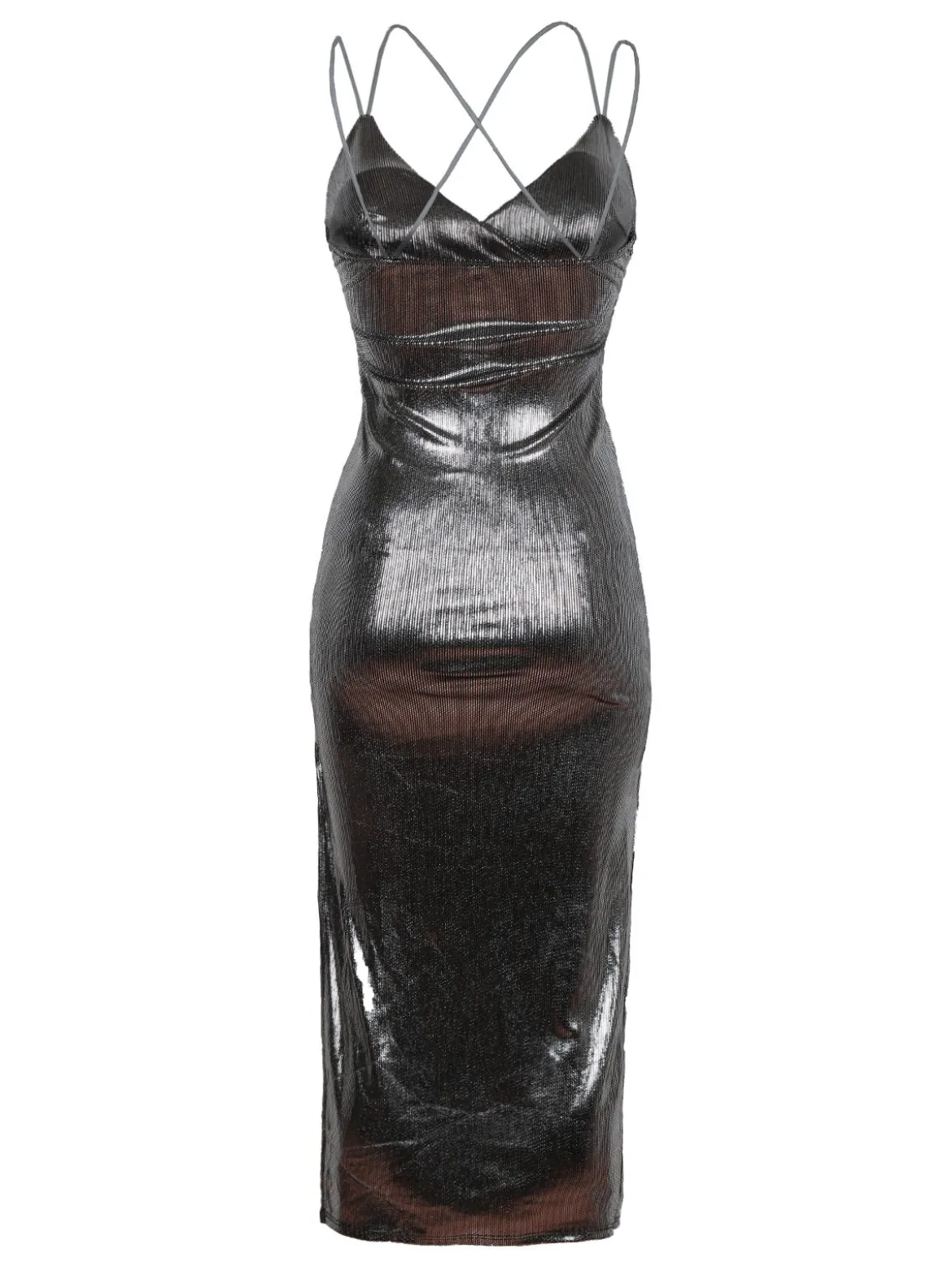 Hdl Milano Abito lungo con lurex donna