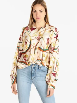 Hdl Milano Maxi camicia donna con stampe