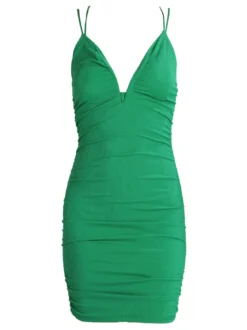 Hdl Milano Mini abito donna a costine scollo a V