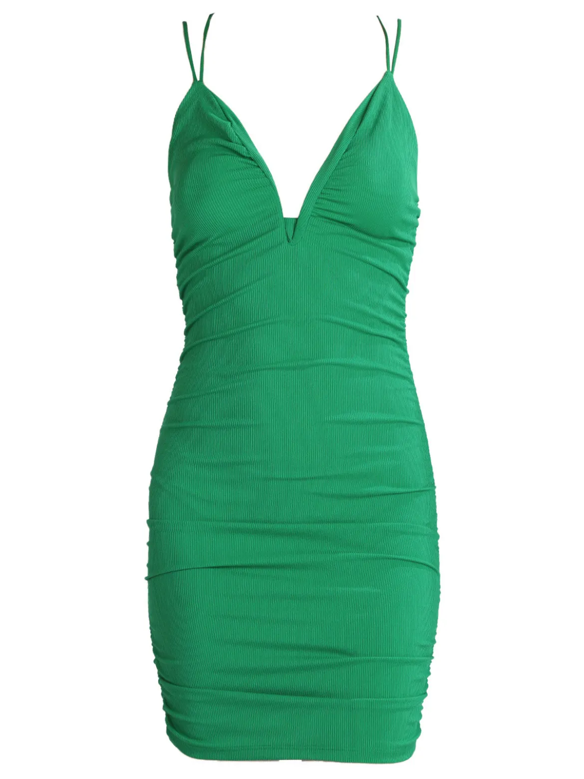 Hdl Milano Mini abito donna a costine scollo a V