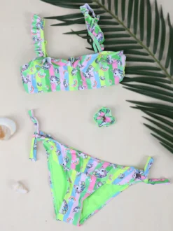 Hello Bikini Bikini unicorno da bambina con elastico per capelli