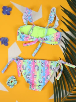 Hello Bikini Bikini unicorno da bambina con elastico per capelli