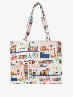 Hernan Borsa shopper della spesa con stampe - beige