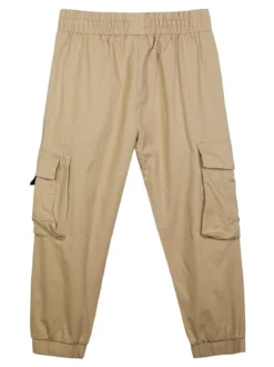 Hollywork Pantaloni da bambino in cotone con tasconi e polsini