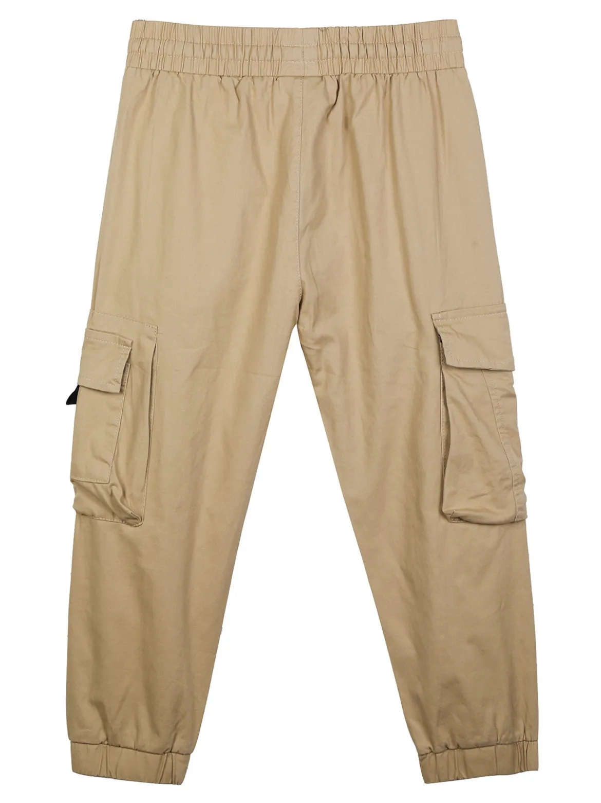 Hollywork Pantaloni da bambino in cotone con tasconi e polsini
