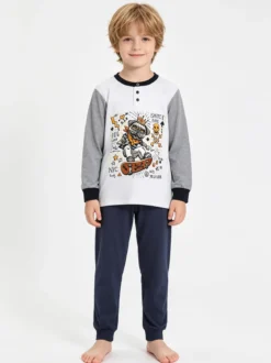 Hooky Pigiama bulldog lungo in cotone