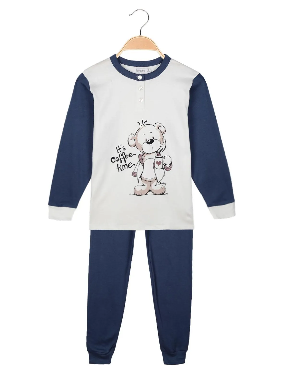 Hooky Pigiama lungo bambina con bottoni