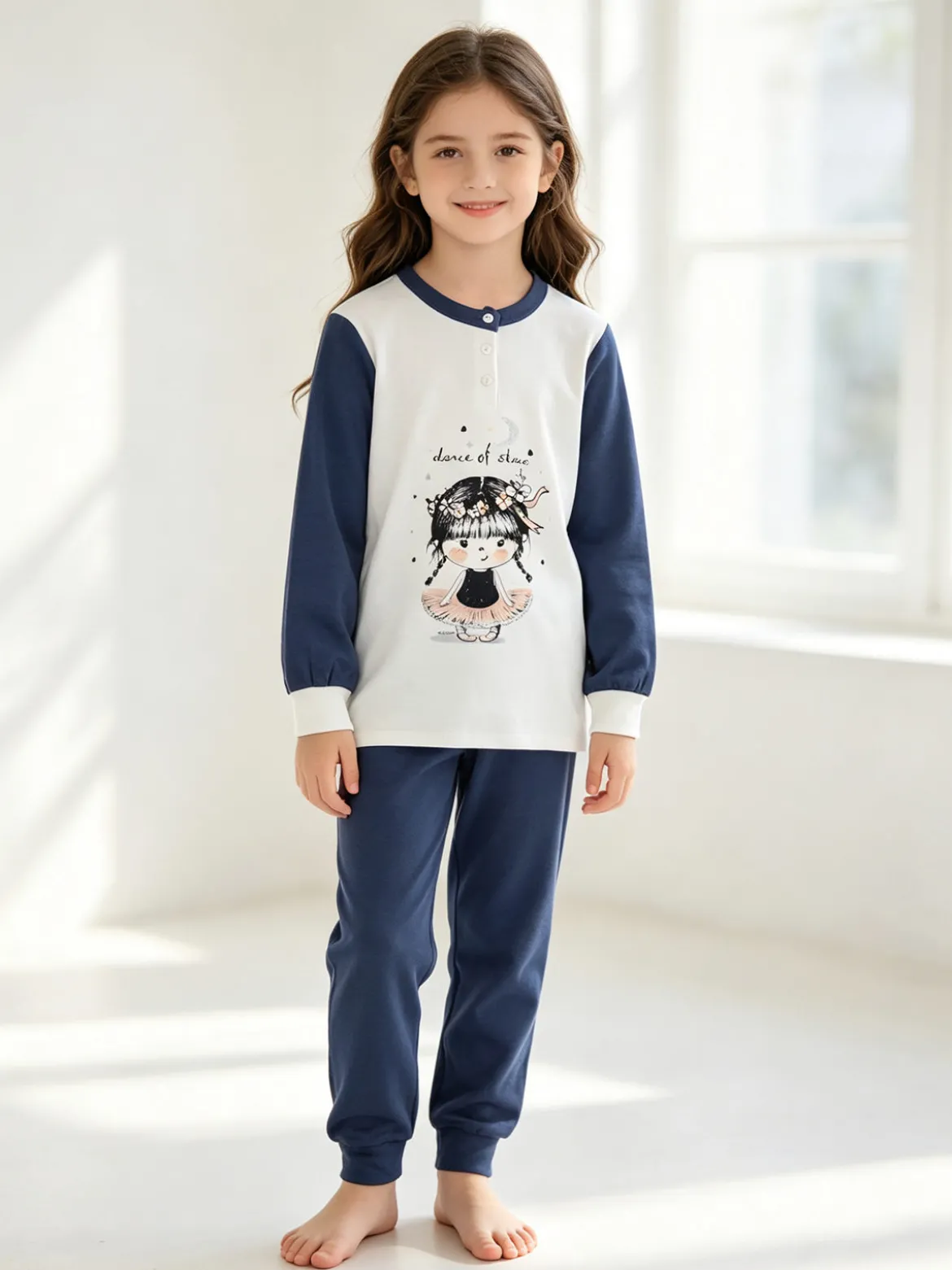 Hooky Pigiama lungo bambina in cotone