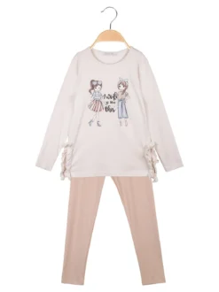 Hope Star Completo 2 pezzi da bambina con leggings a costine