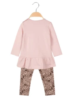 Hope Star Completo 2 pezzi da neonata con maglietta e leggings a fantasia - rosa