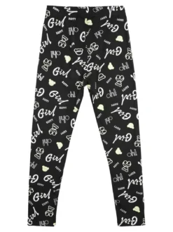 Hope Star Leggings bambina con stampe in cotone felpato
