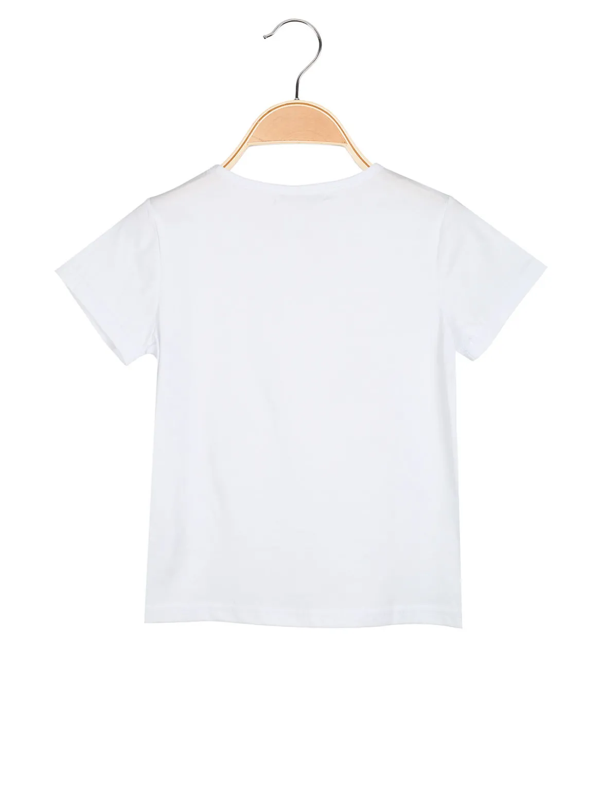 Hope Star T-shirt da bambina in cotone con stampa disegno e strass - bianco
